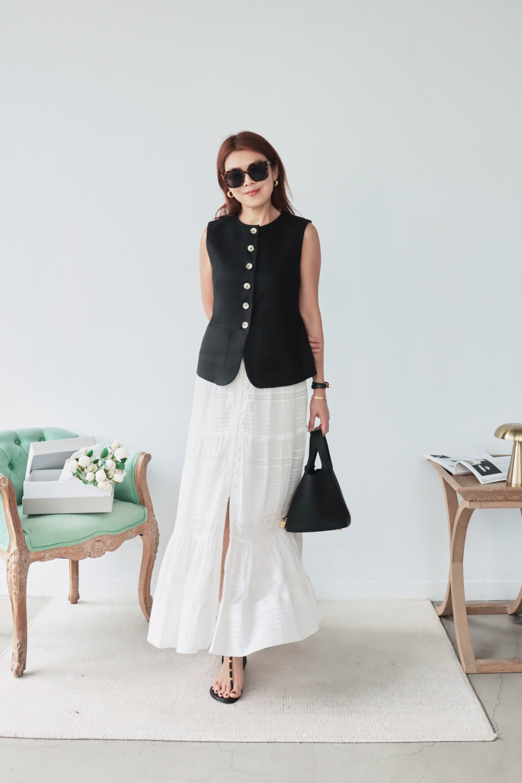 【搶先價】亞麻圓領馬甲無袖上衣