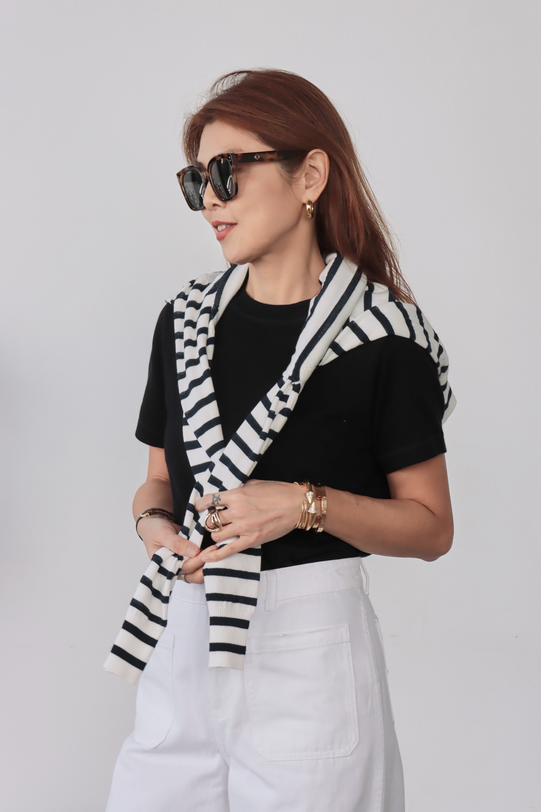 【搶先價】棉質羊絨混紡針織短袖上衣