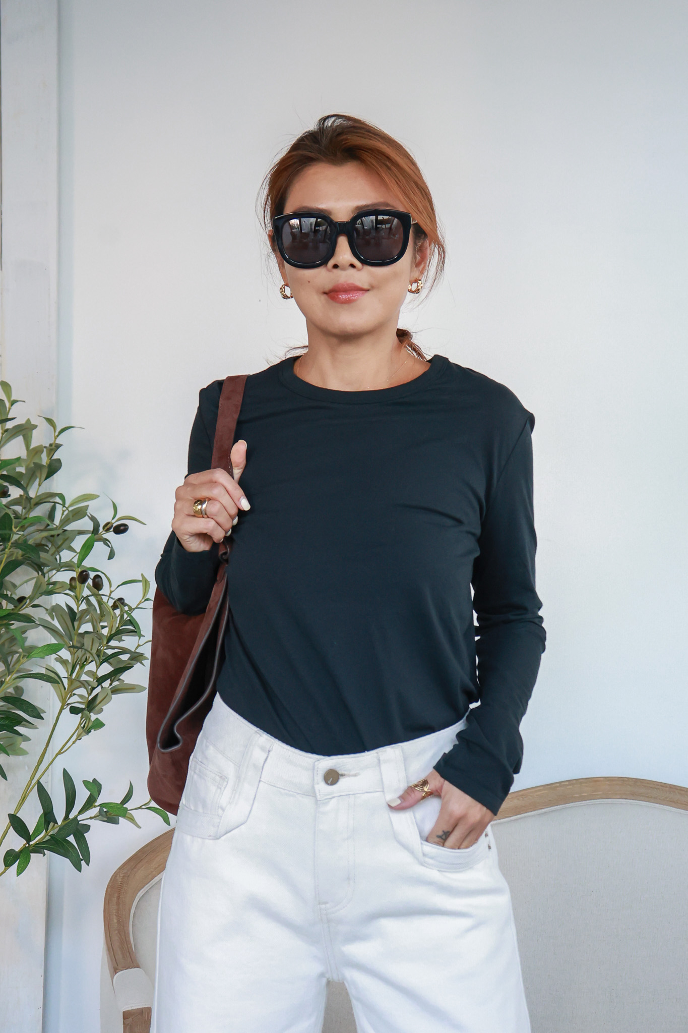 【搶先價】輕薄圓領打底長袖上衣