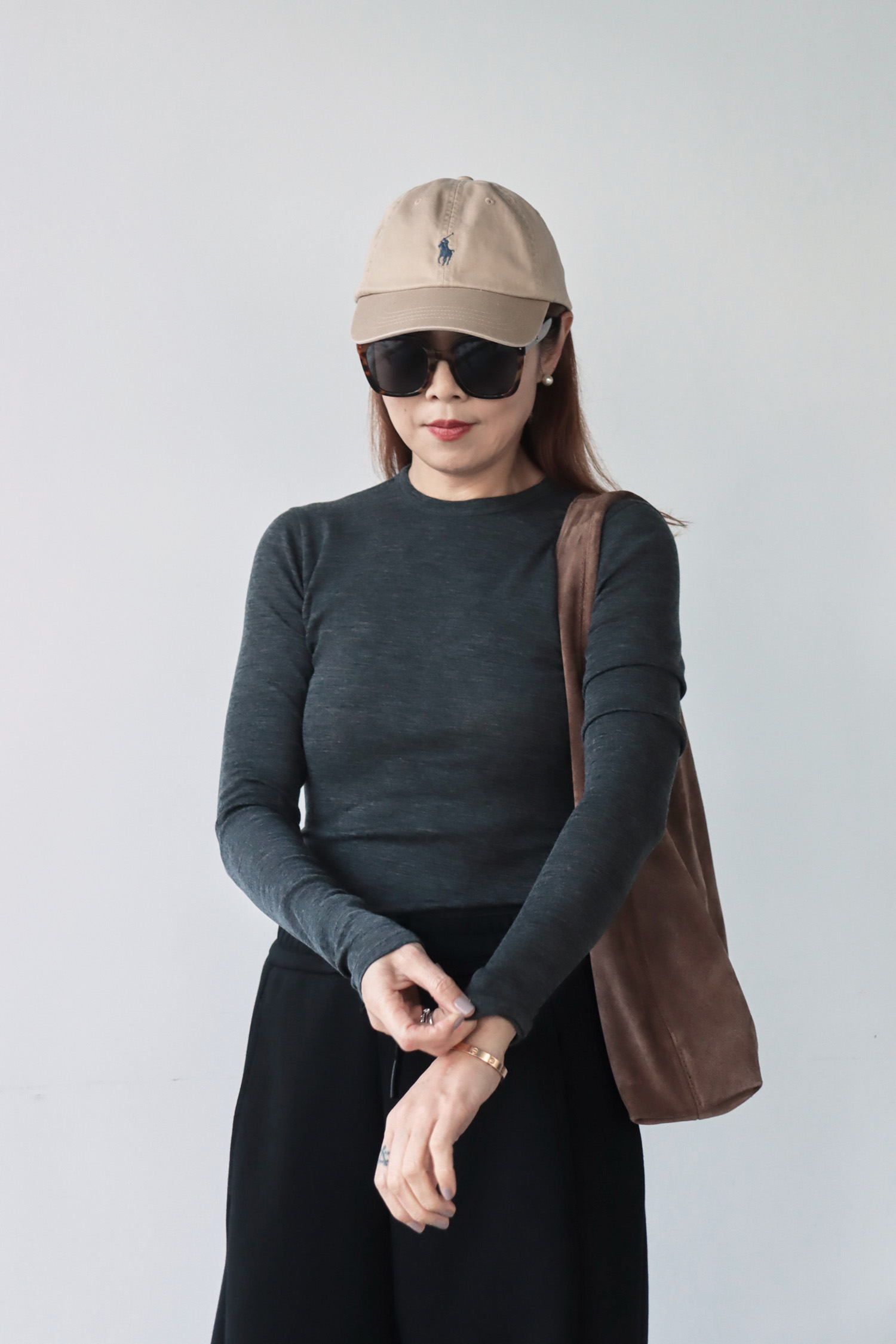 小圓領羊毛打底