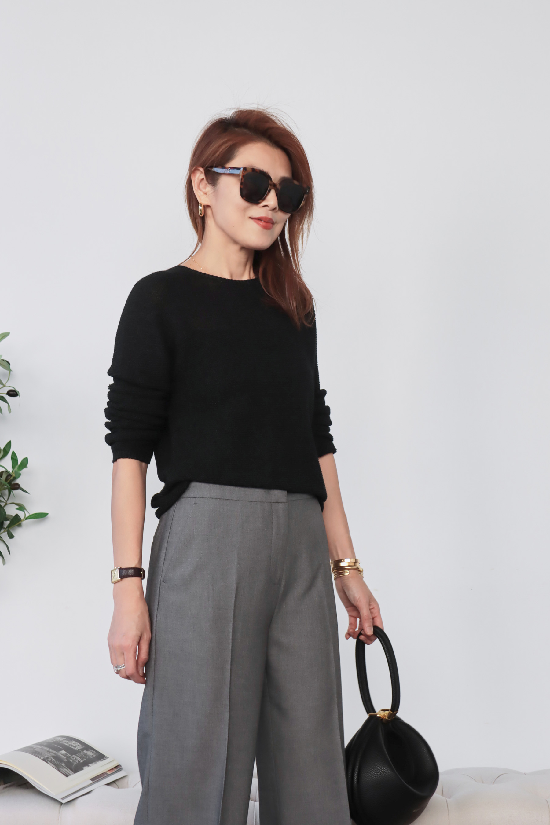 【搶先價】極簡圓領針織長袖上衣