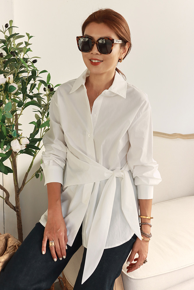 【搶先價】綁帶設計襯衫