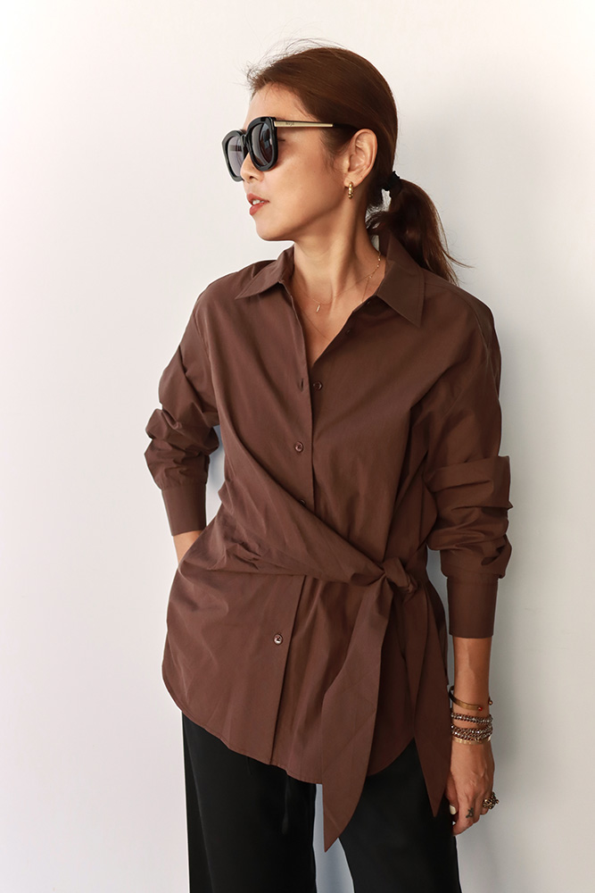 【搶先價】綁帶設計襯衫