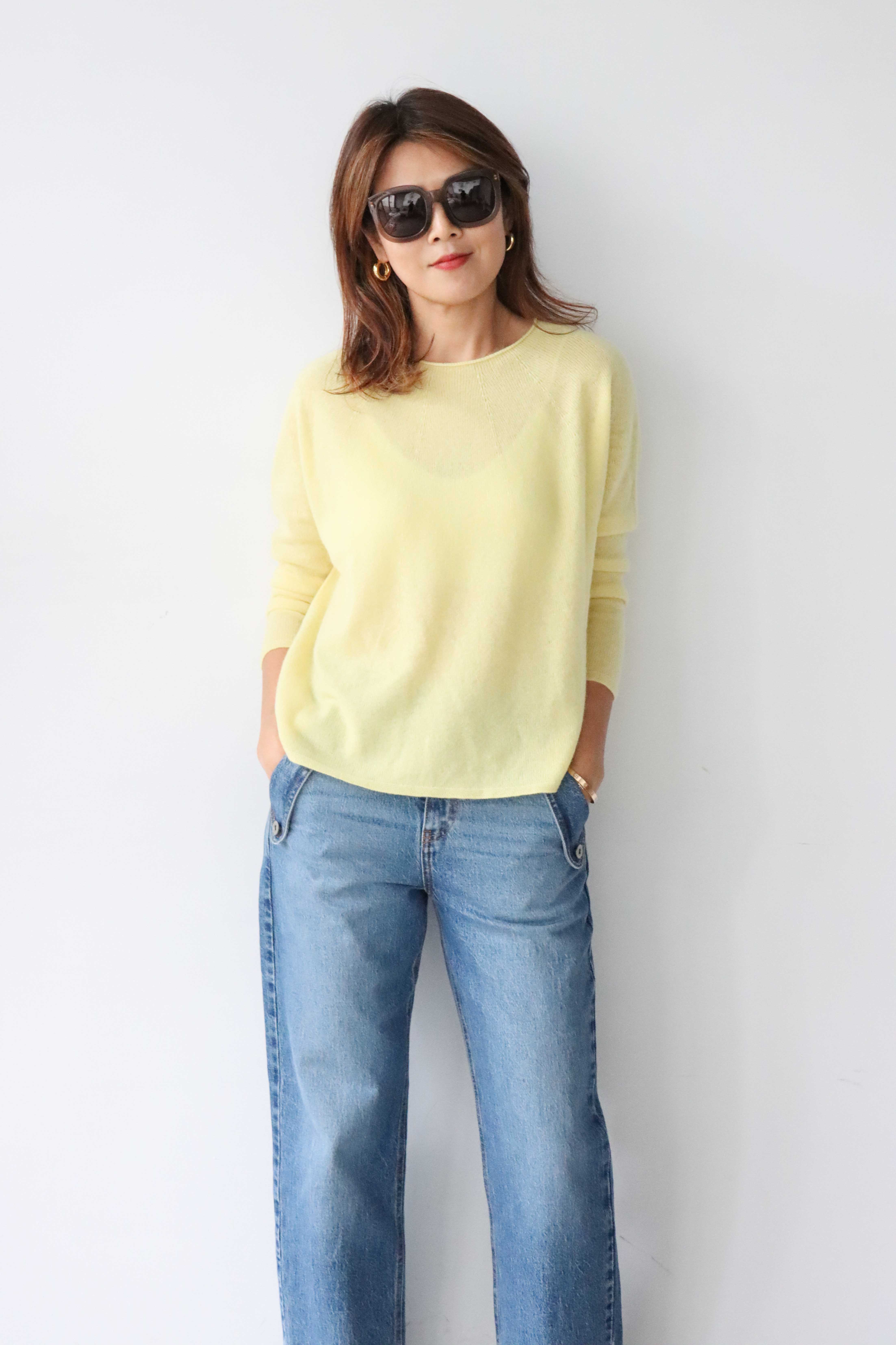 【𝗖𝗹𝗮𝘀𝘀𝗶𝗰】Au Lait 100% Cashmere 輕羽毛衣