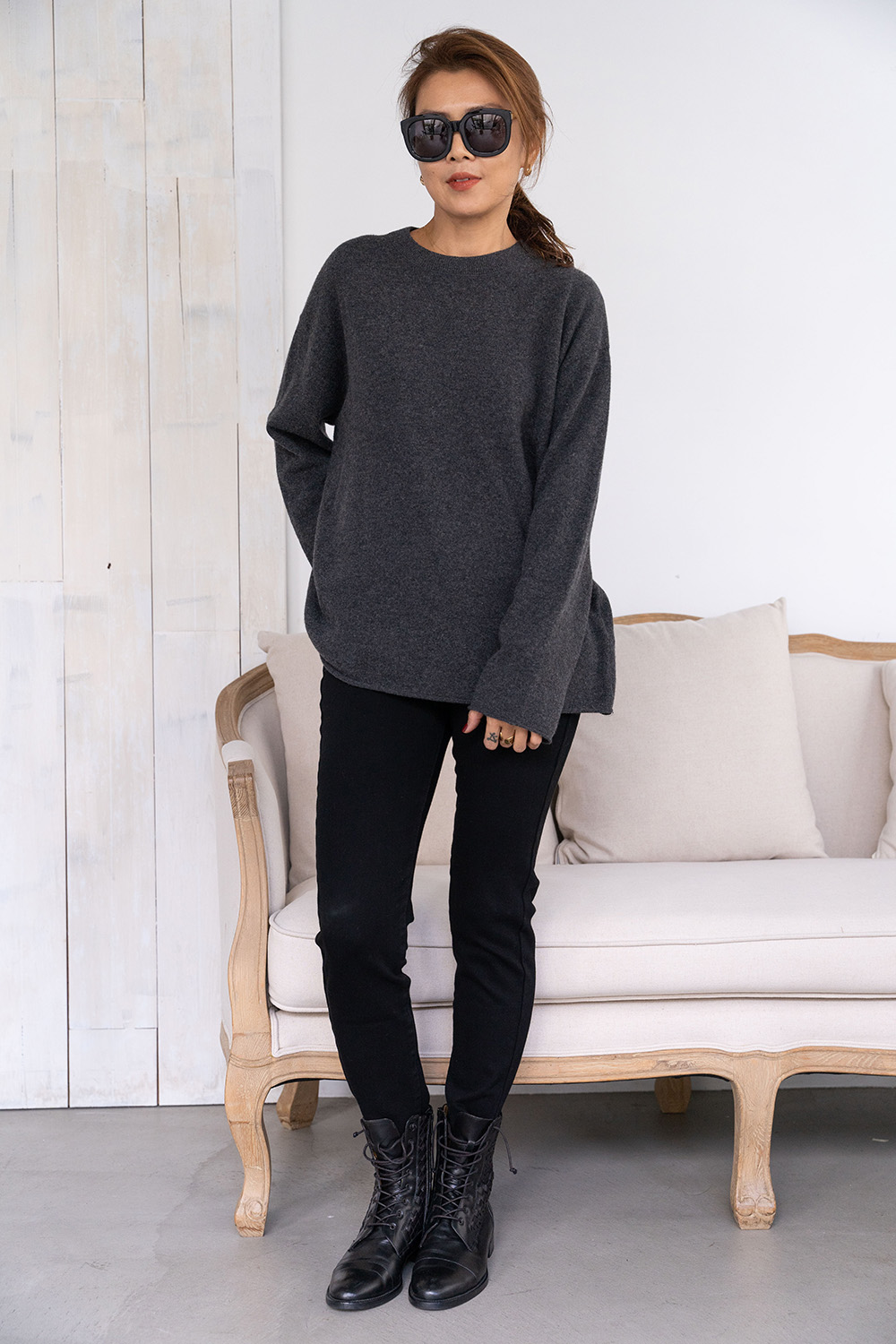 Dorito 雲朵捲邊羊絨毛衣