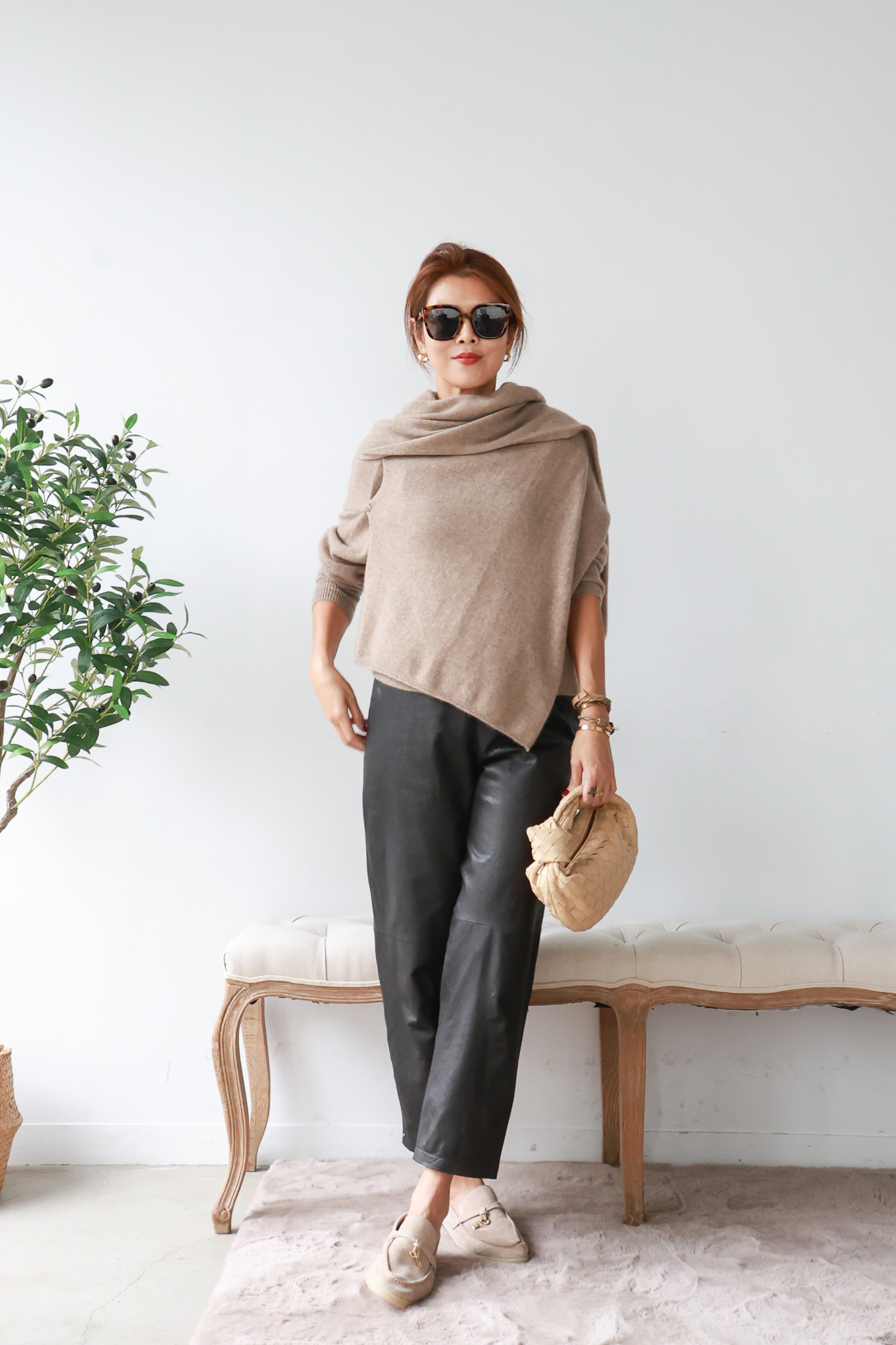 【搶先價】100% Cashmere 圍巾款上衣