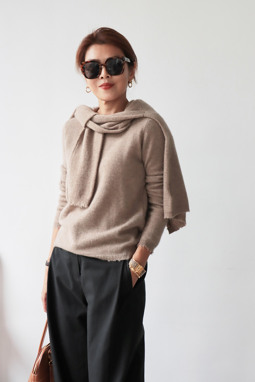 100% Cashmere 極簡羊絨長袖上衣