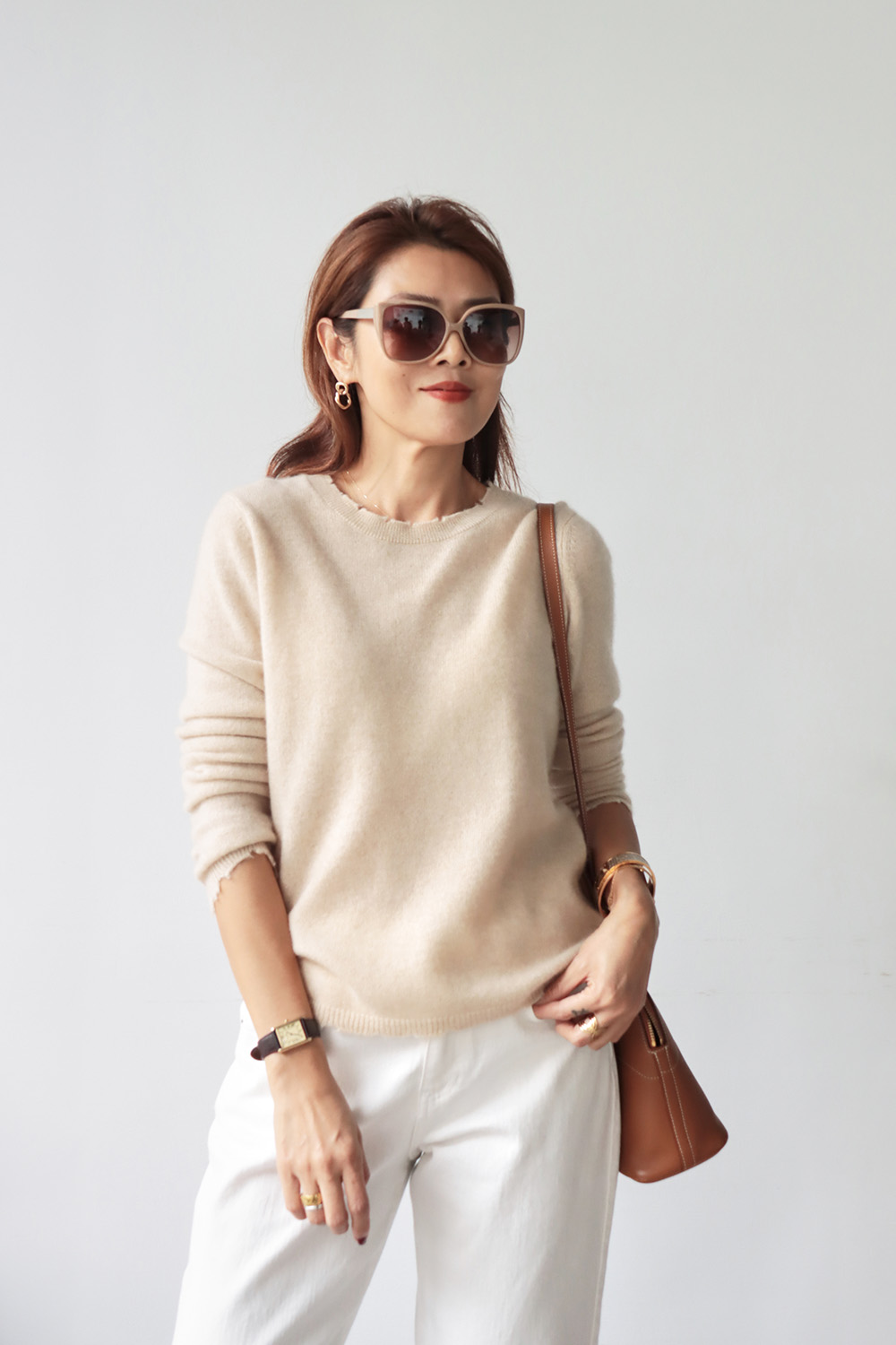 100% Cashmere 極簡羊絨長袖上衣