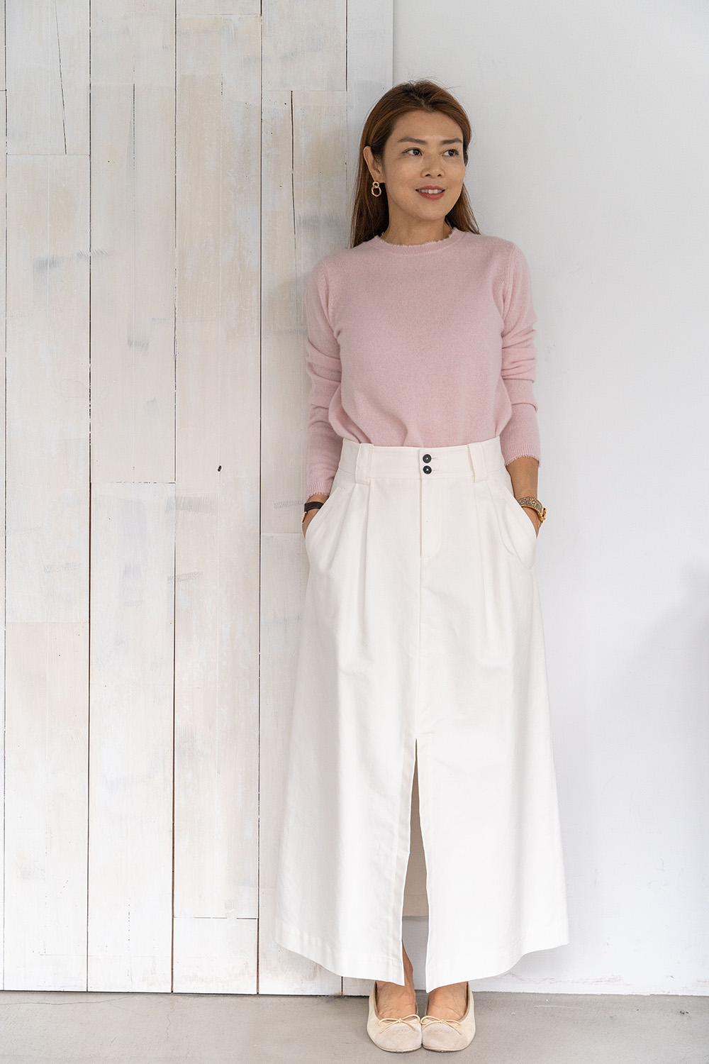 【搶先價】100% Cashmere 圈圈鬚邊圓領羊絨毛衣