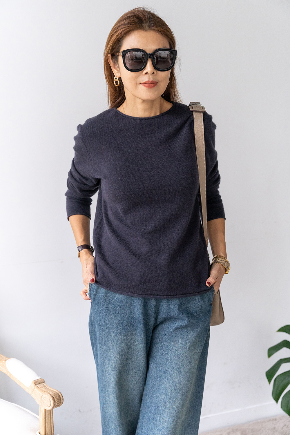 【搶先價】船型領羊絨長袖毛衣