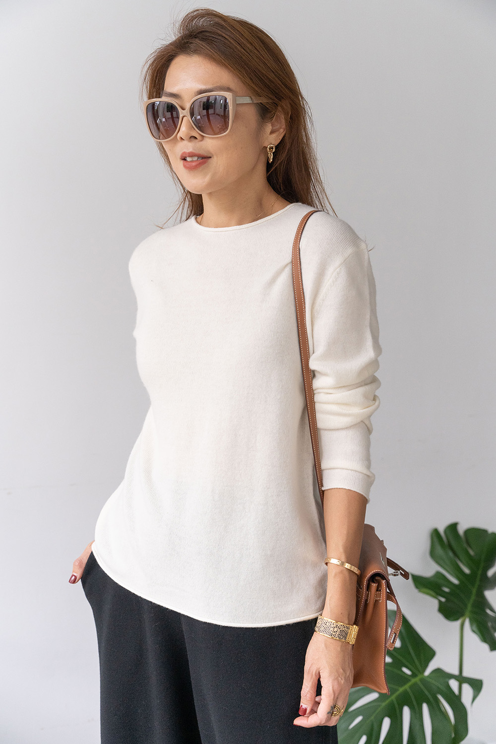 【搶先價】船型領羊絨長袖毛衣