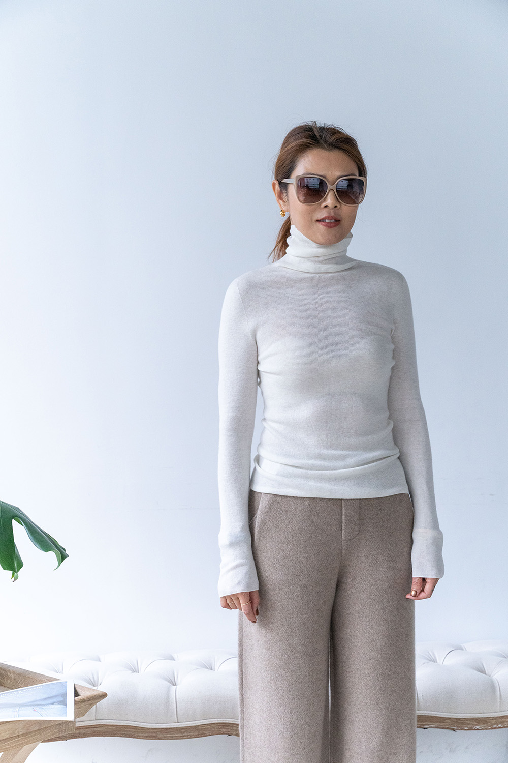 【搶先價】絲質羊絨高領打底毛衣