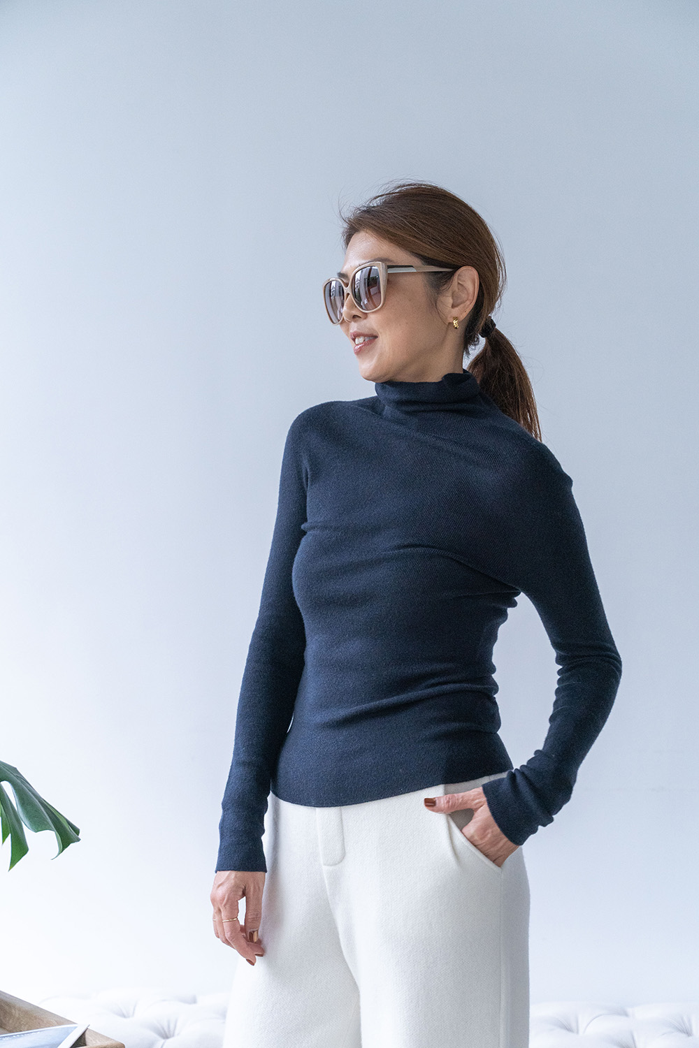 【搶先價】絲質羊絨高領打底毛衣