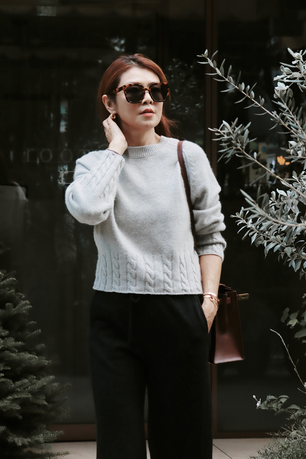 【搶先價】下擺麻花針織毛衣