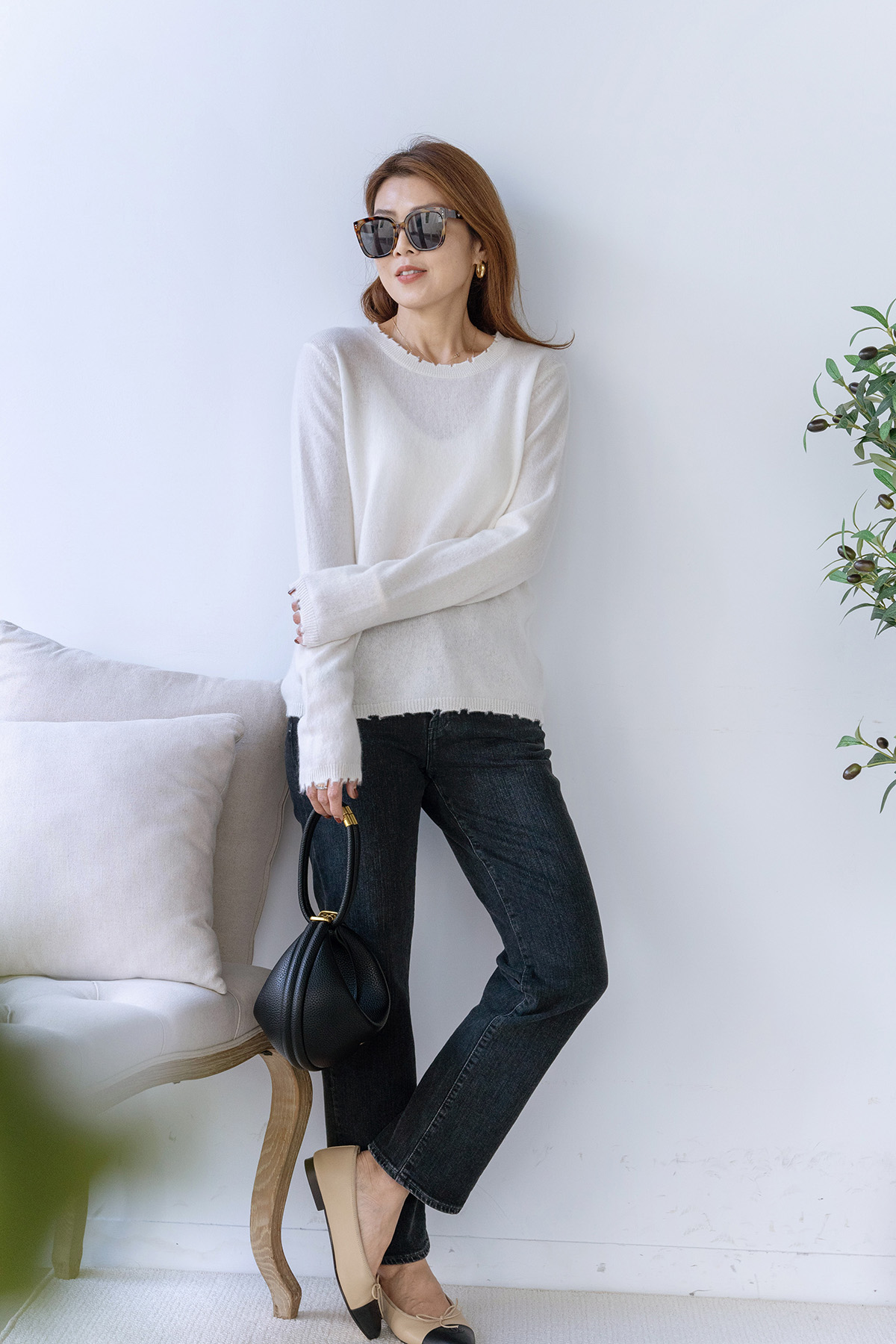 【搶先價】100% Cashmere 極簡羊絨長袖上衣