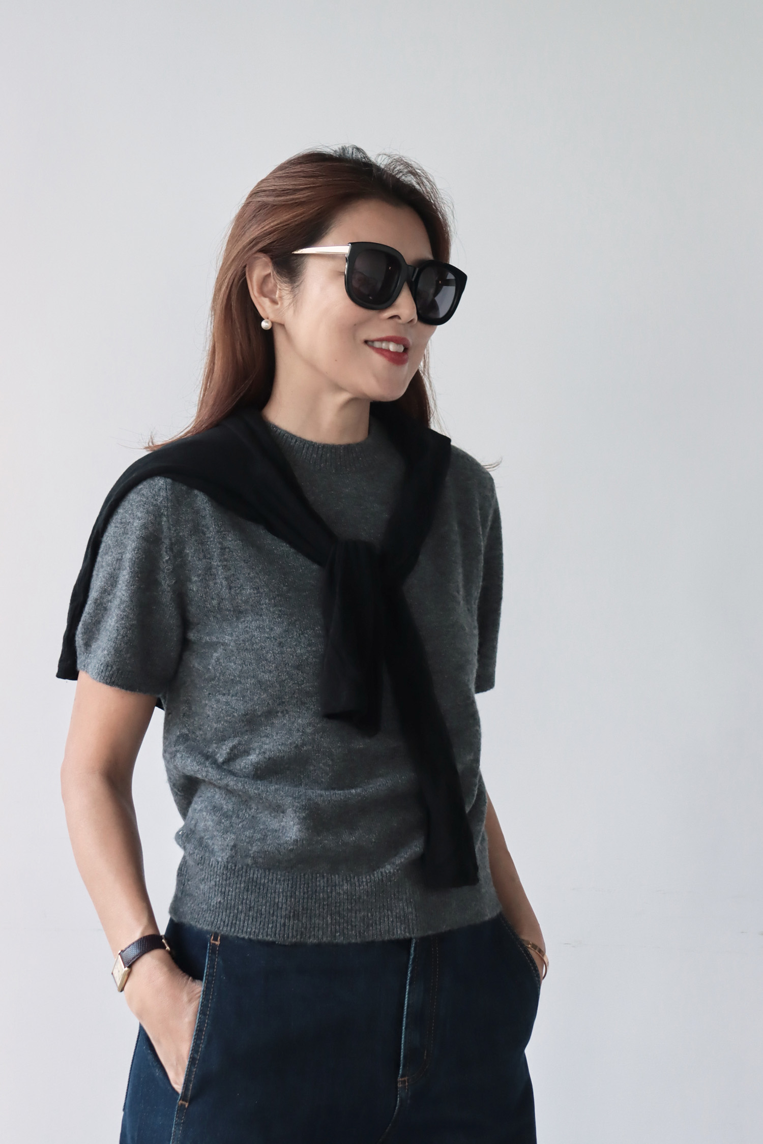 柔霧Cashmere Silk 短袖毛衣