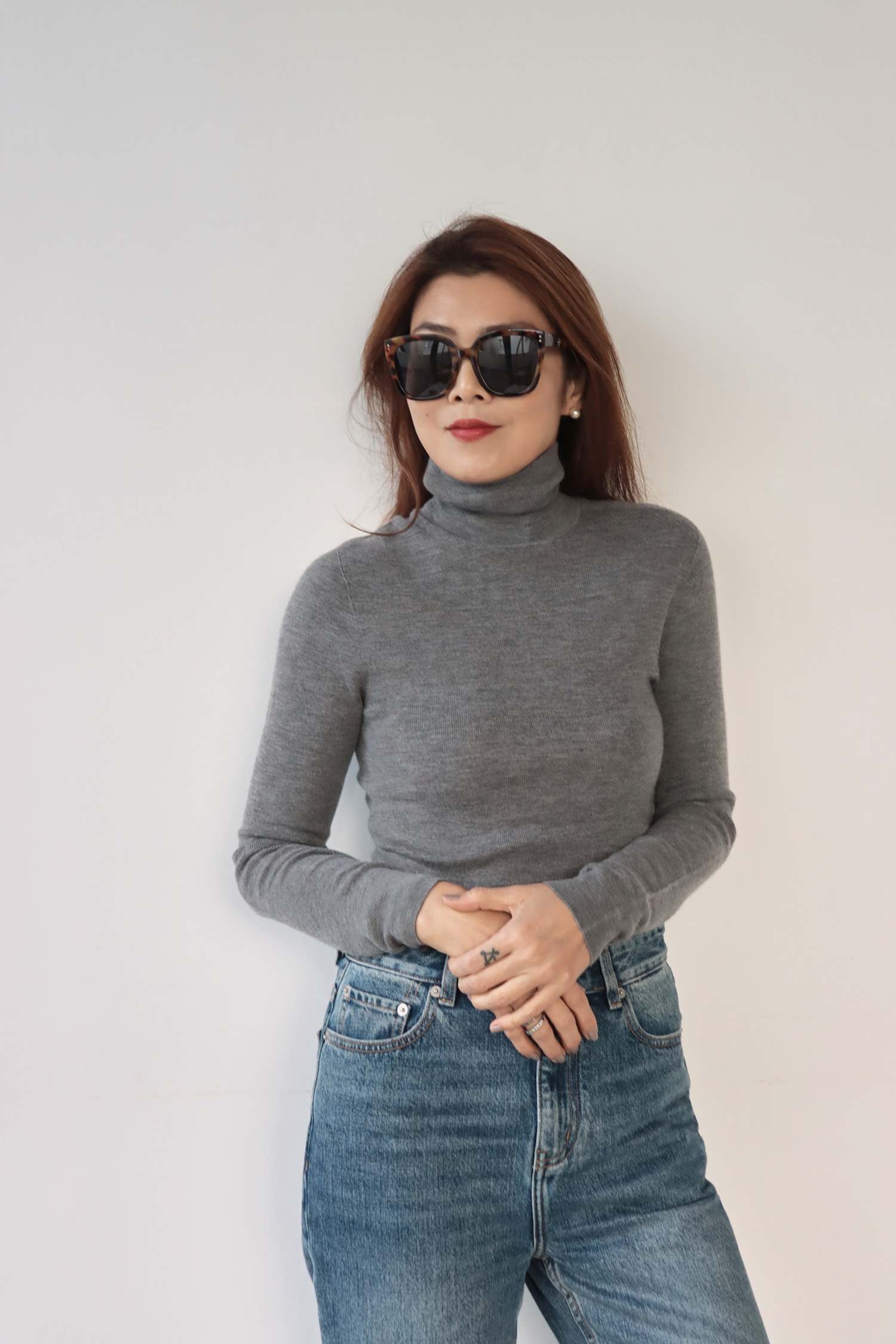 100% Cashmere 純羊絨基礎高領毛衣