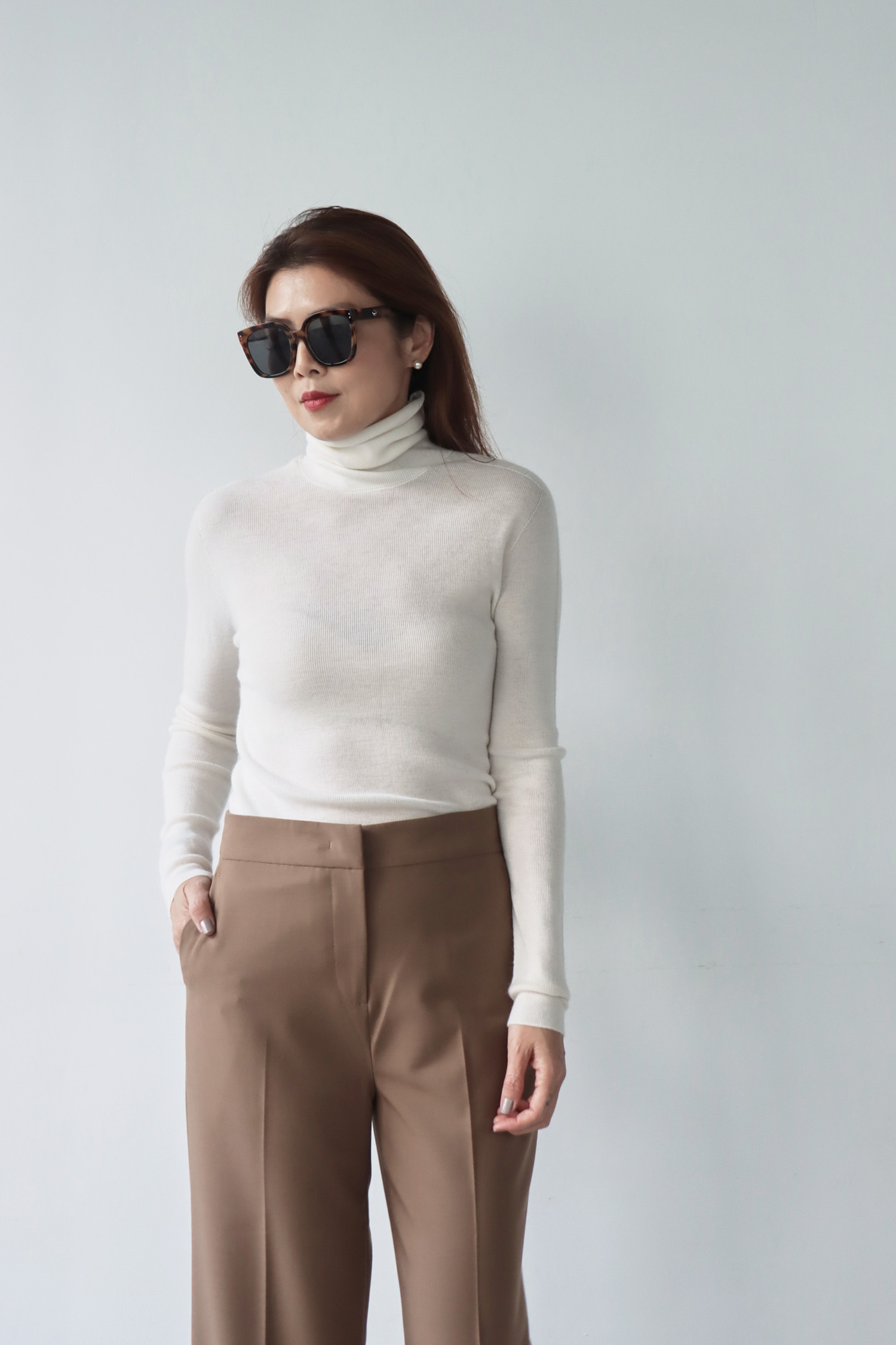 100% Cashmere 純羊絨基礎高領毛衣