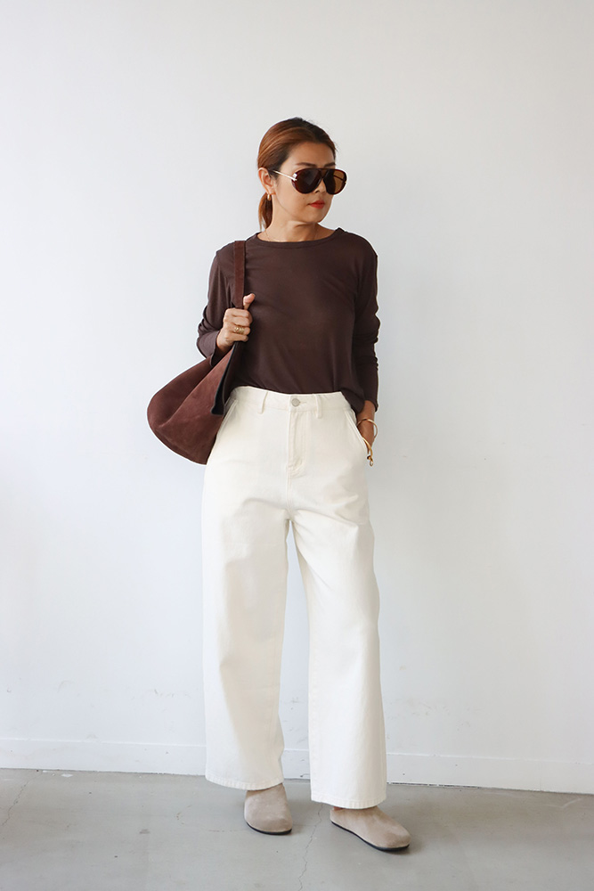 寬鬆微闊腿牛仔褲