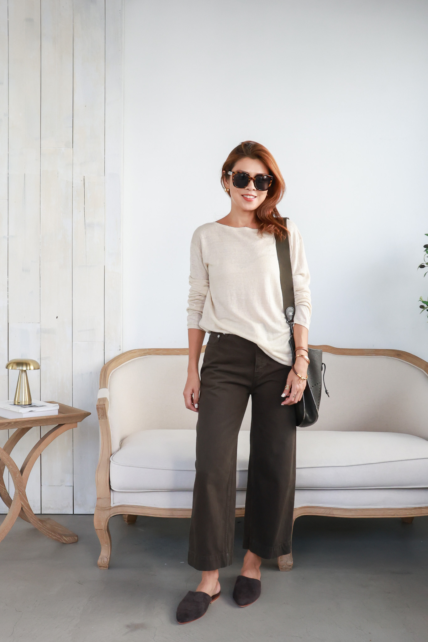 仿舊直筒牛仔長褲