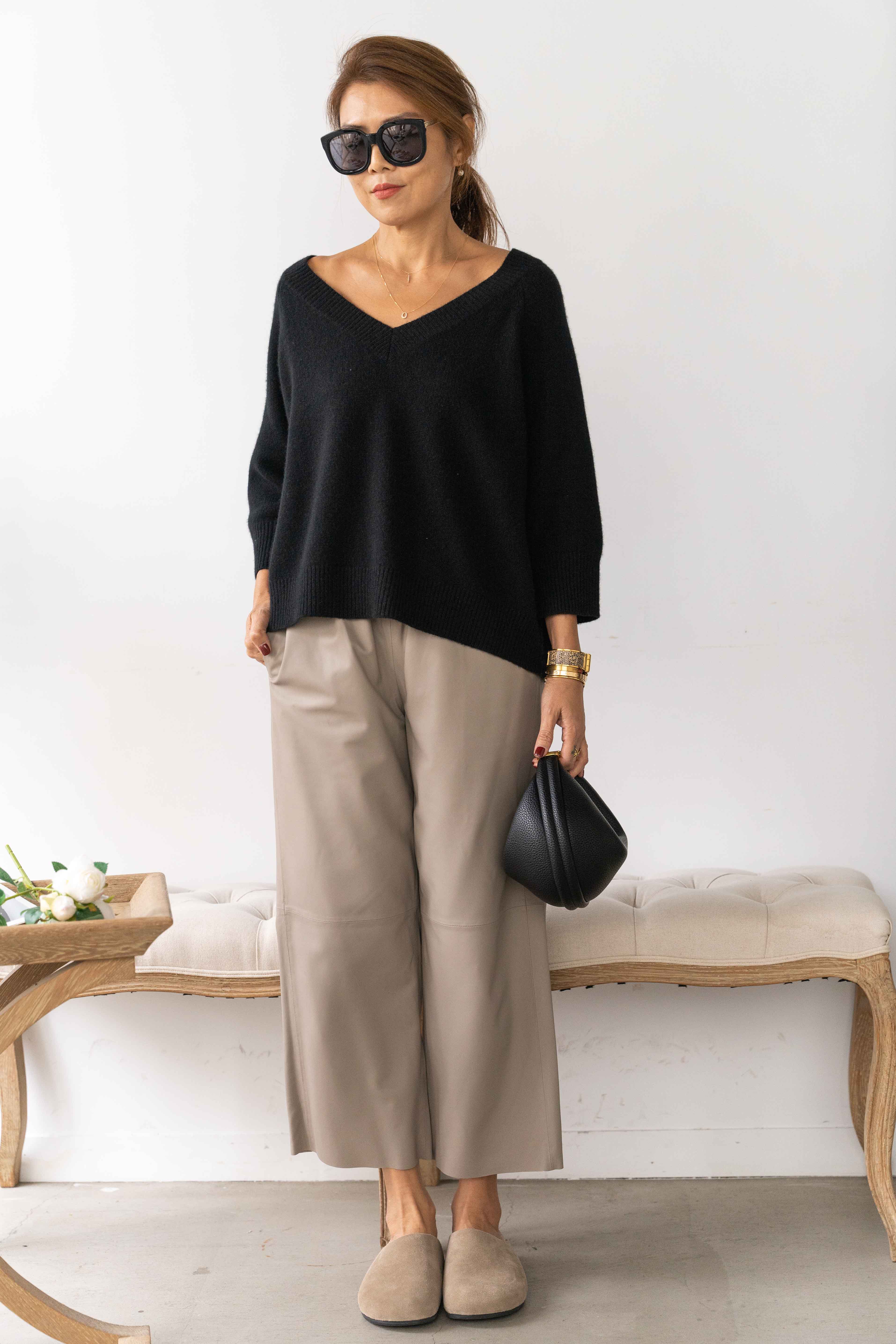 西班牙9分羊皮褲