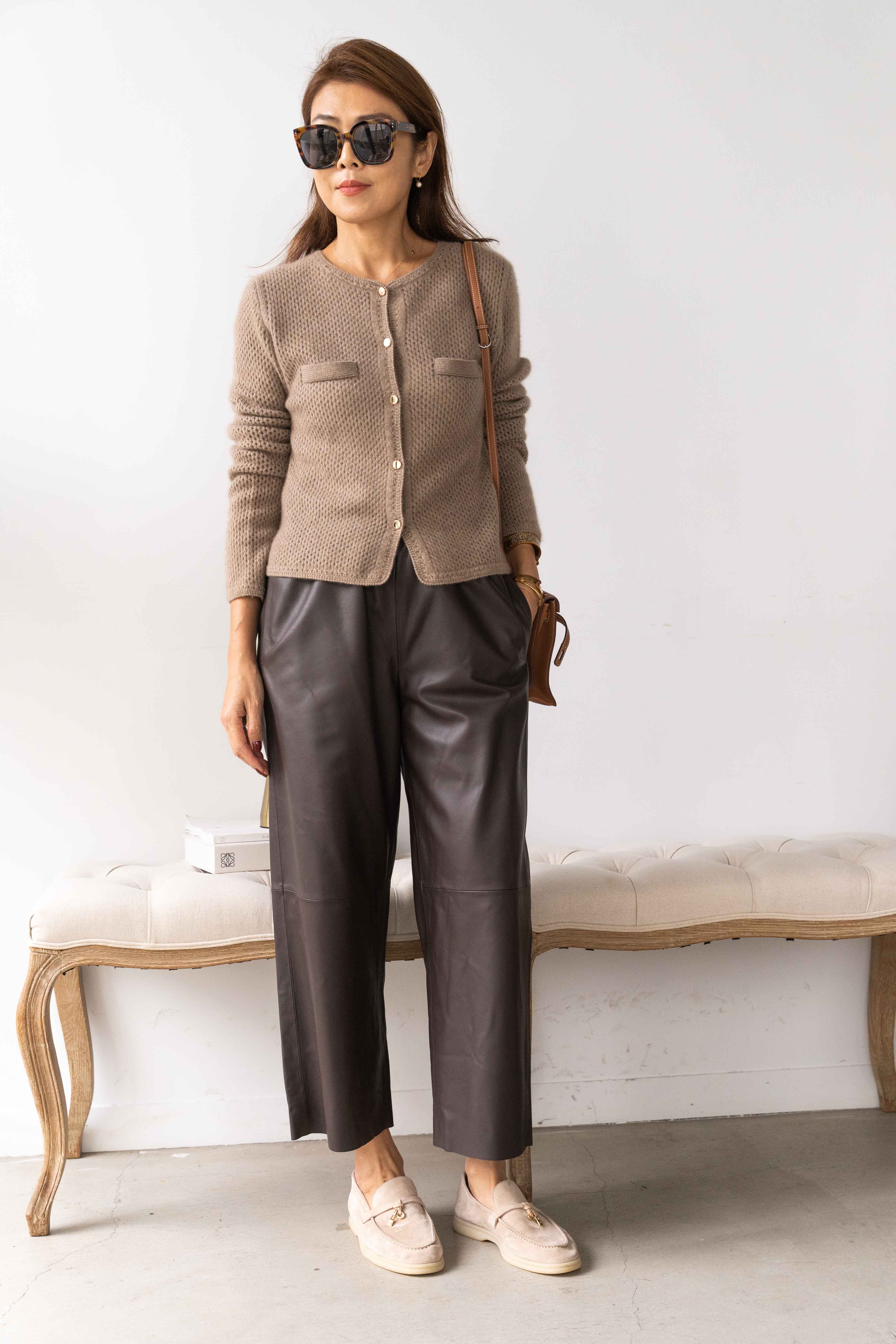 西班牙9分羊皮褲