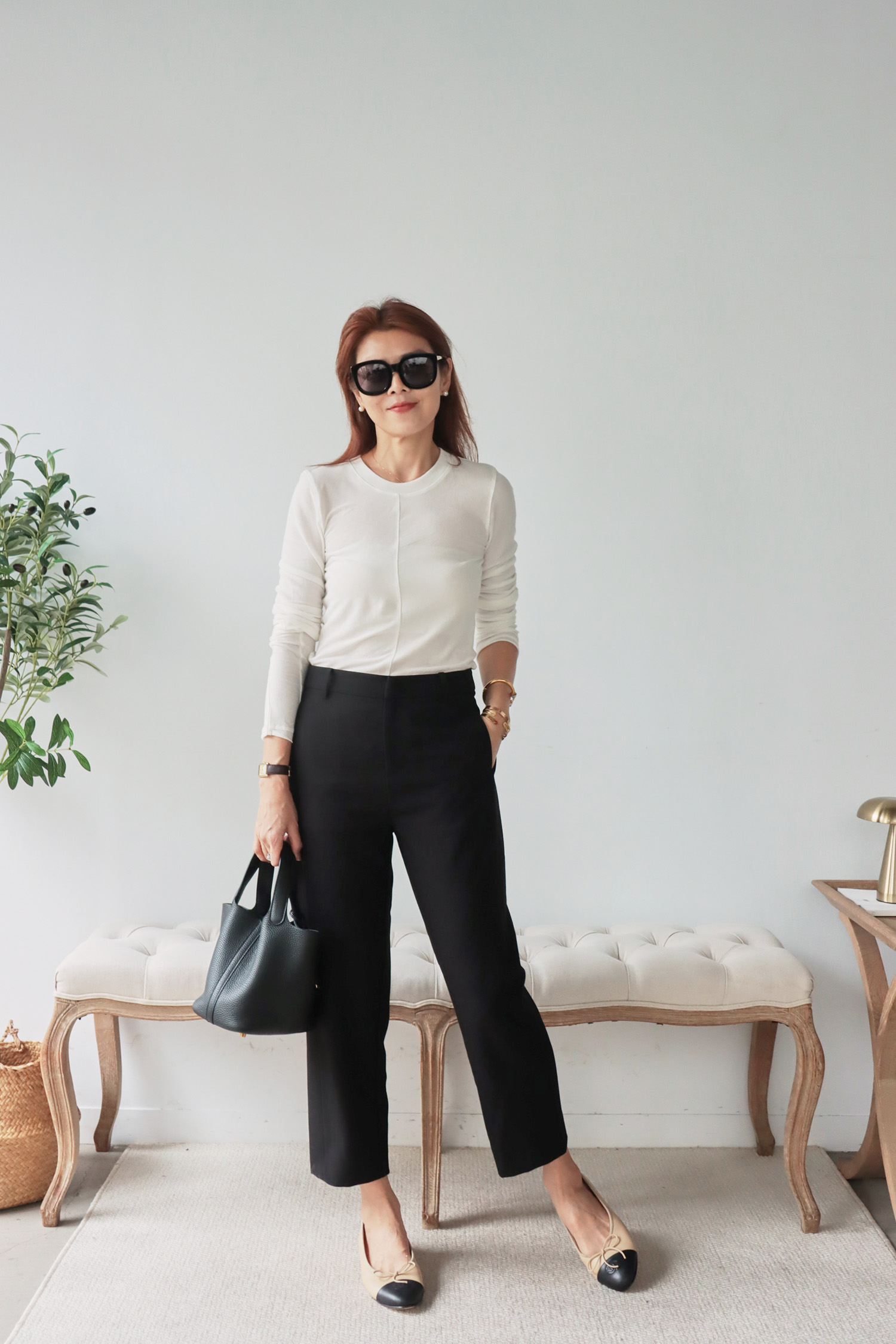 【搶先價】簡單混紡哈倫褲