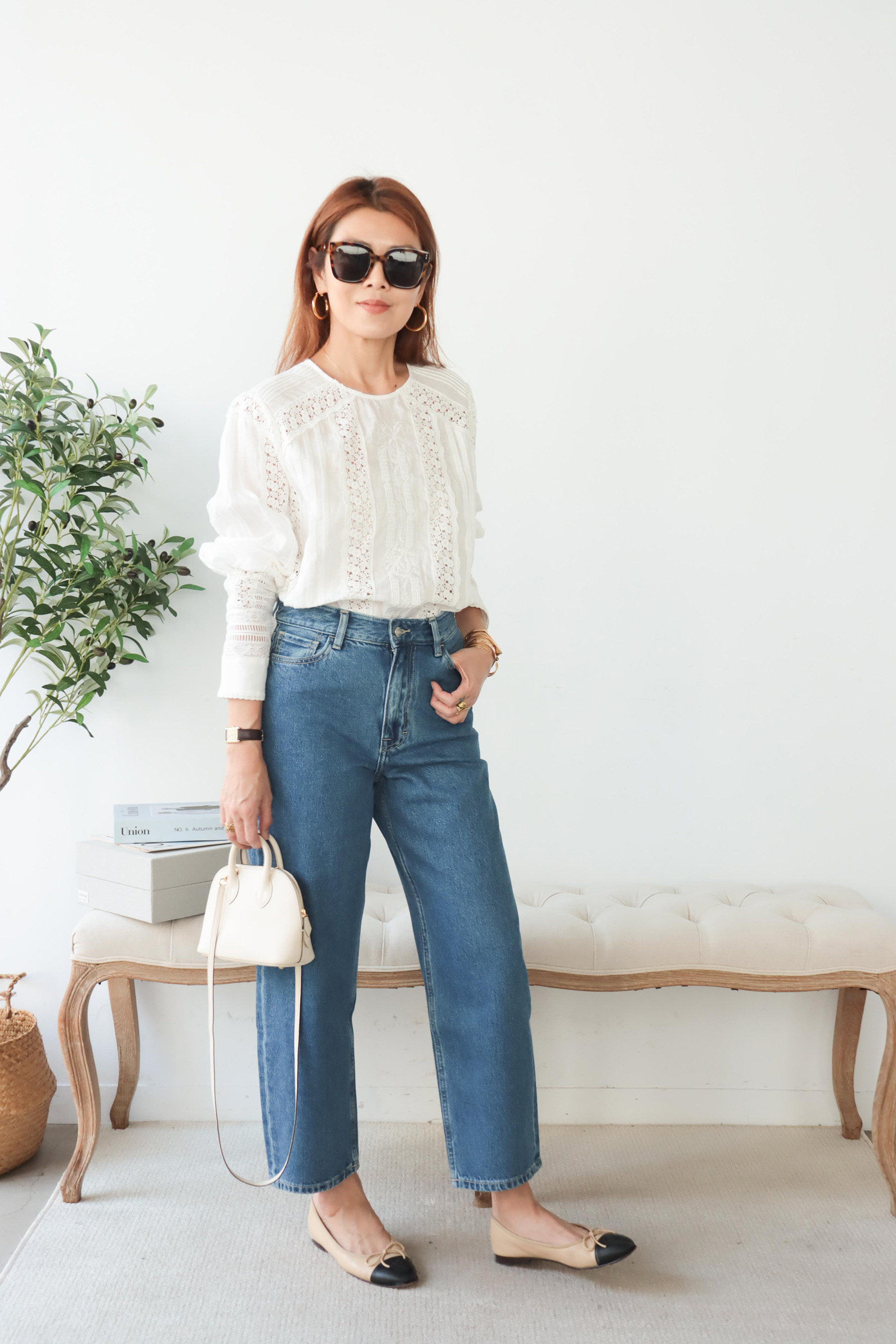 【搶先價】Core 微微繭型直筒牛仔褲