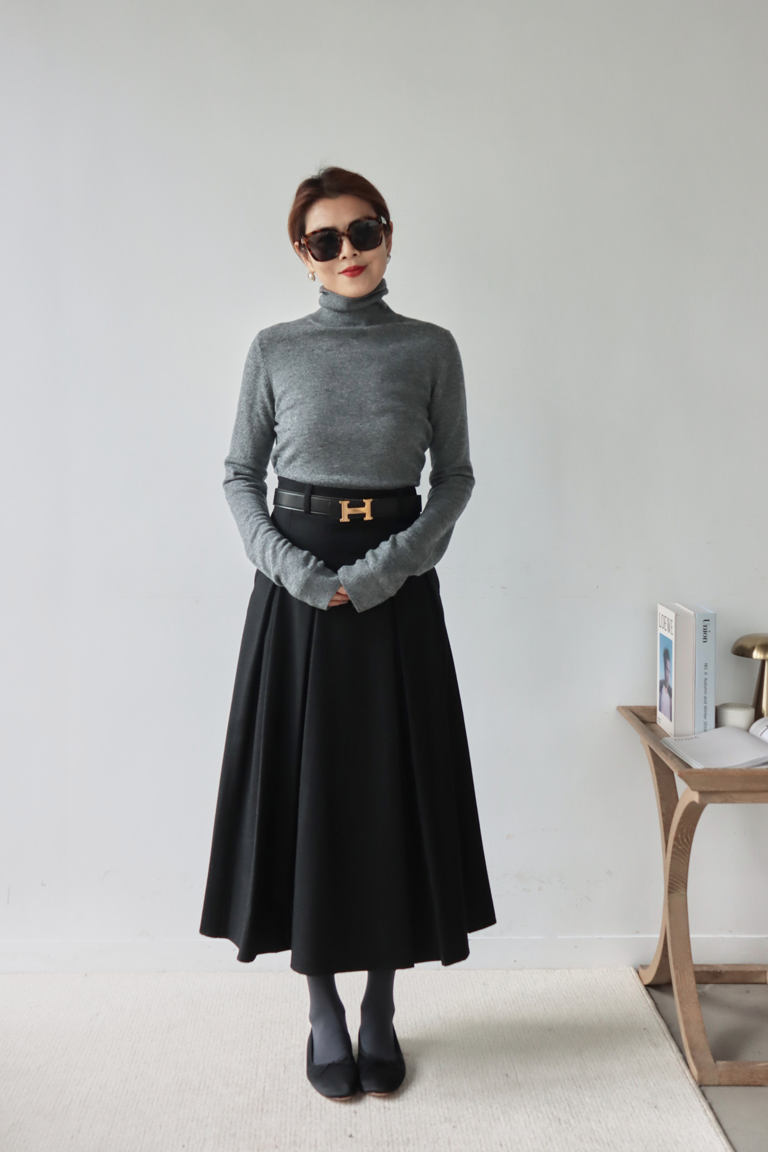 義大利進口羊毛百摺裙