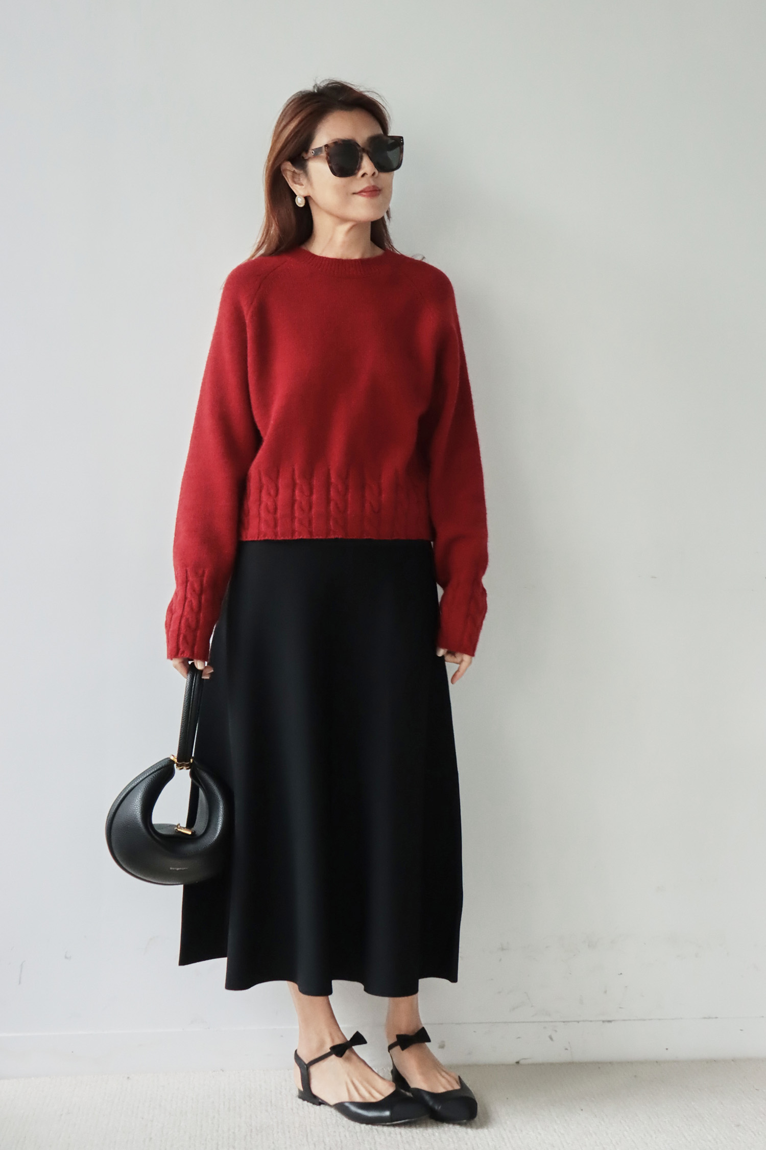 簡約毛織半身裙