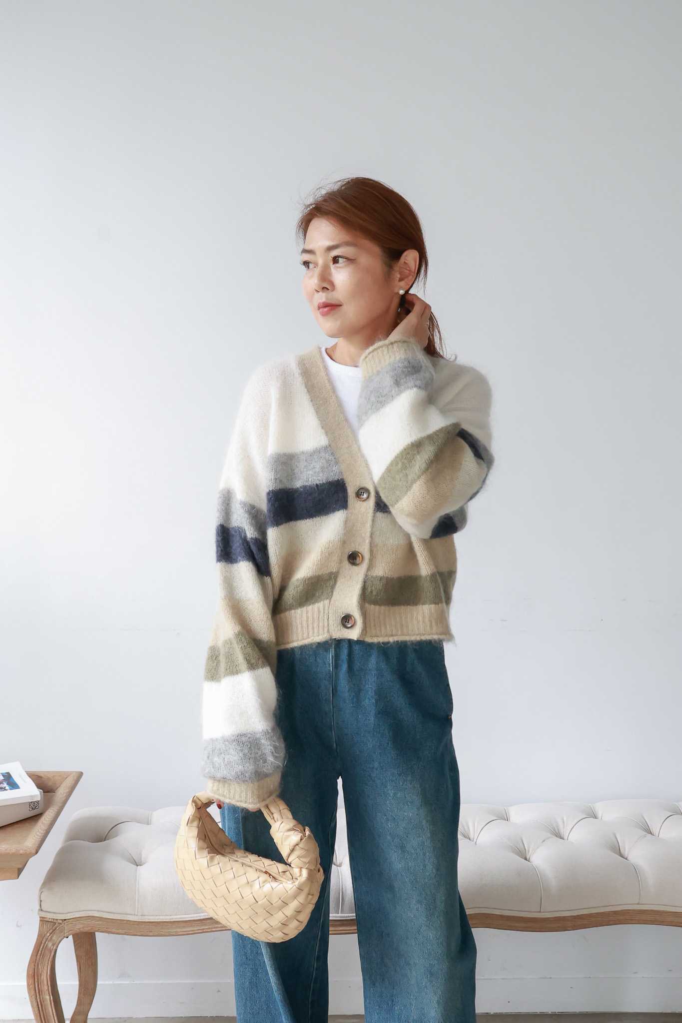 馬海毛開襟外套