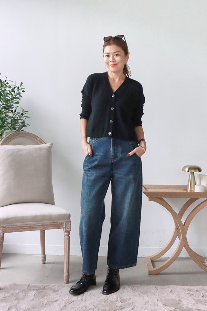 100% Cashmere V領開襟輕羽短版針織外套