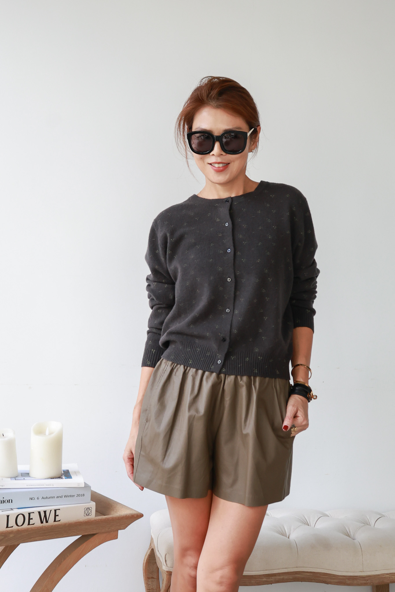 Moss 苔影純羊毛圓領開襟外套