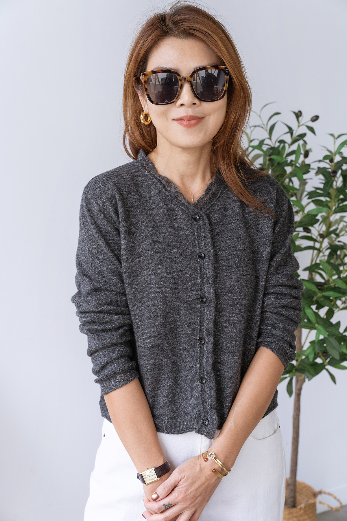 【搶先價】木耳花邊針織開襟毛衣外套