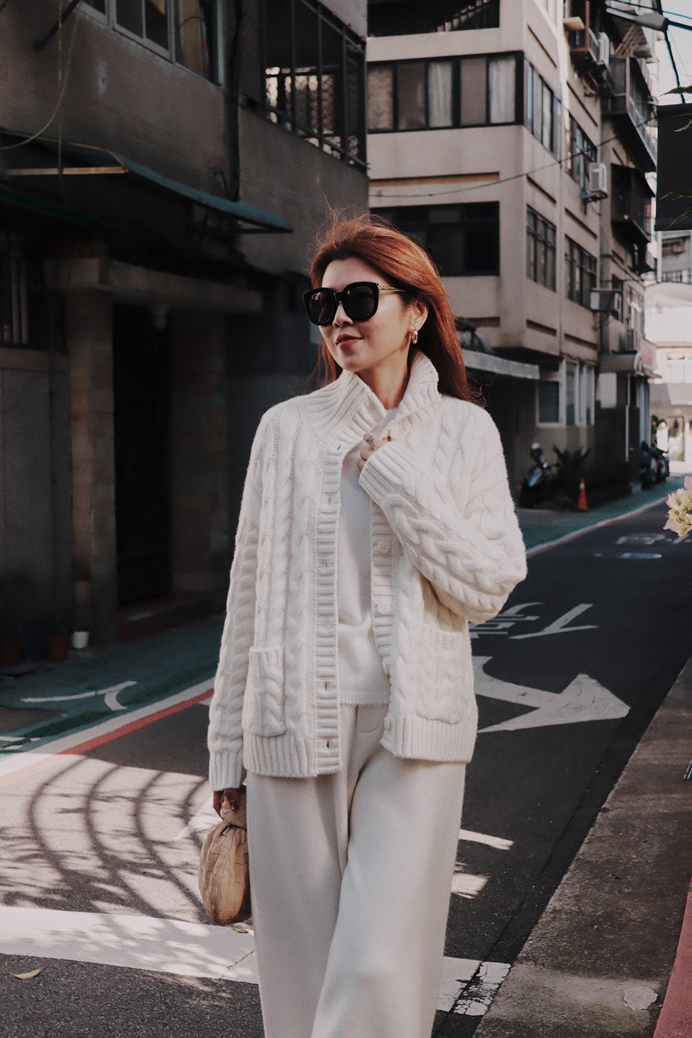 【搶先價】100% Cashmere 麻花排釦立領羊絨針織外套