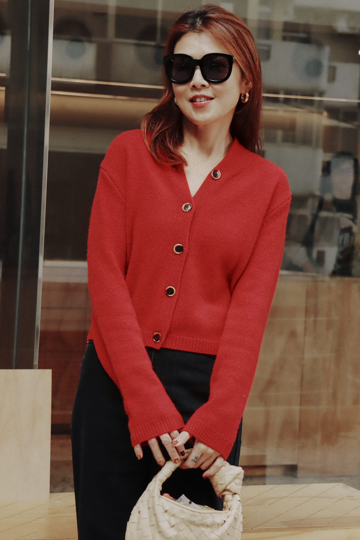 【搶先價】100% Cashmere 小V羊絨開襟外套