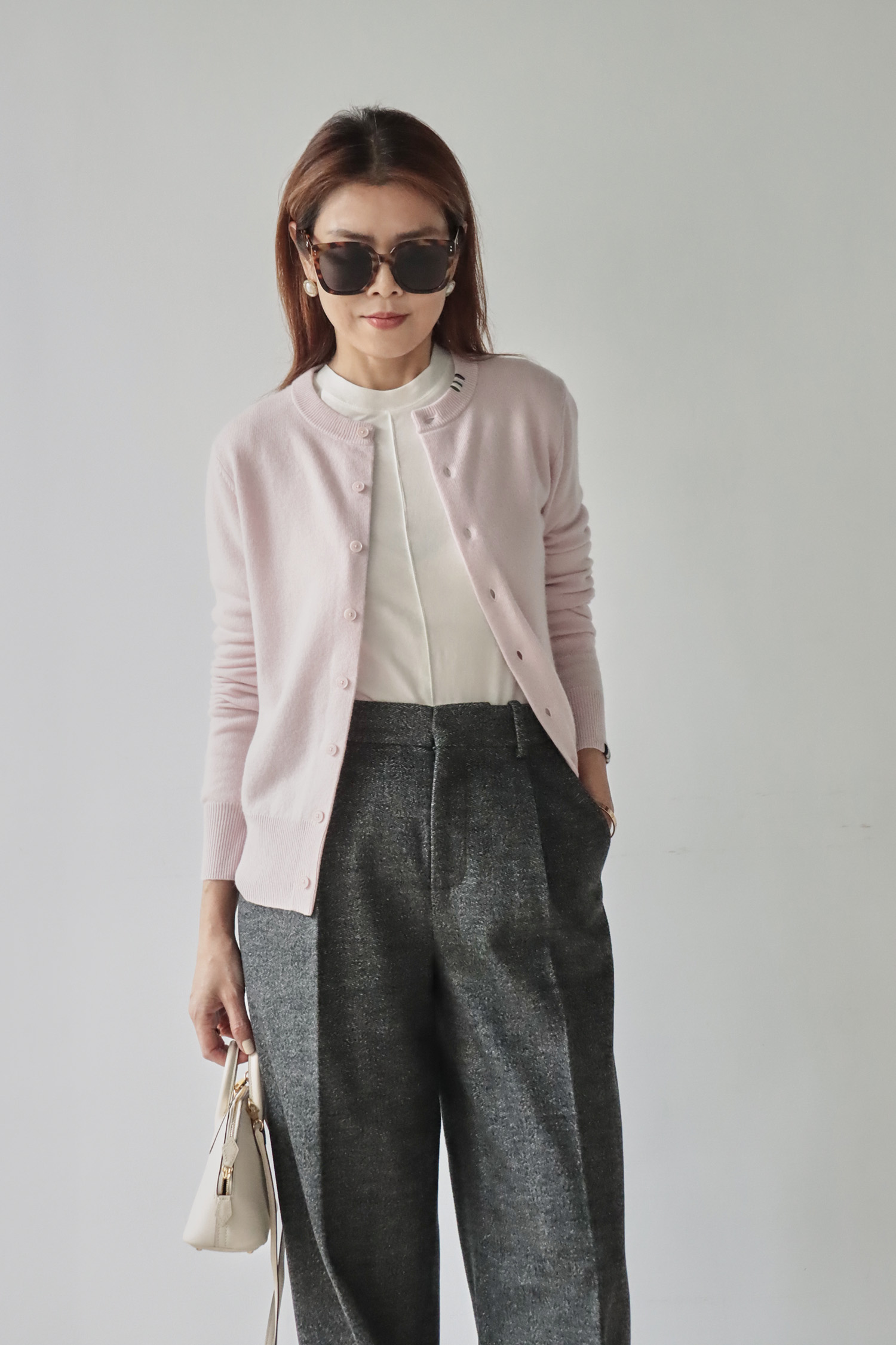 圓領長袖開襟衫