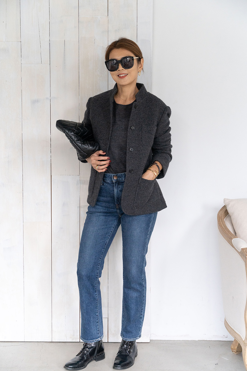 【搶先價】三口袋羊毛毛呢外套