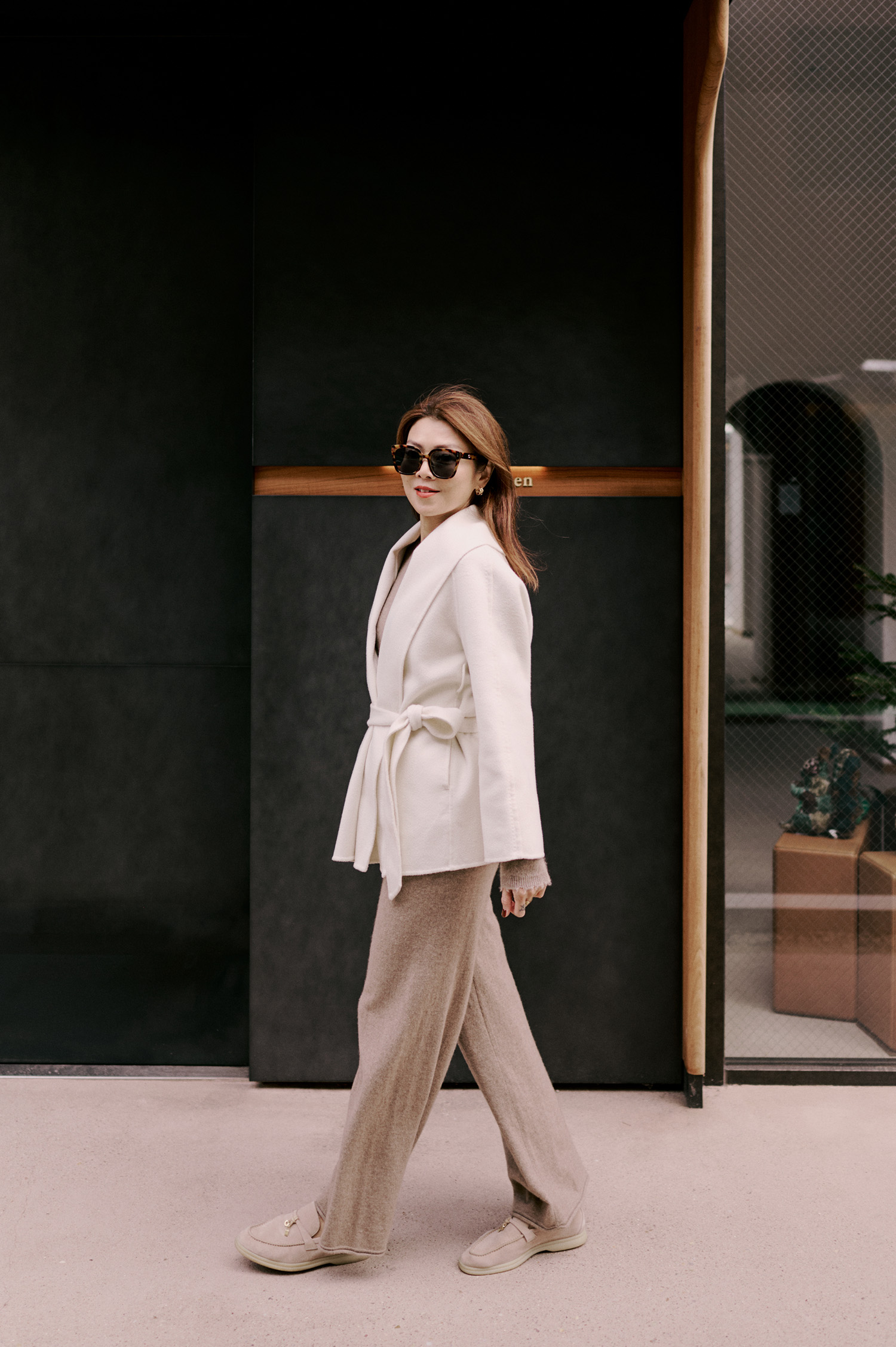 【搶先價】圍裹式無釦綁帶大衣