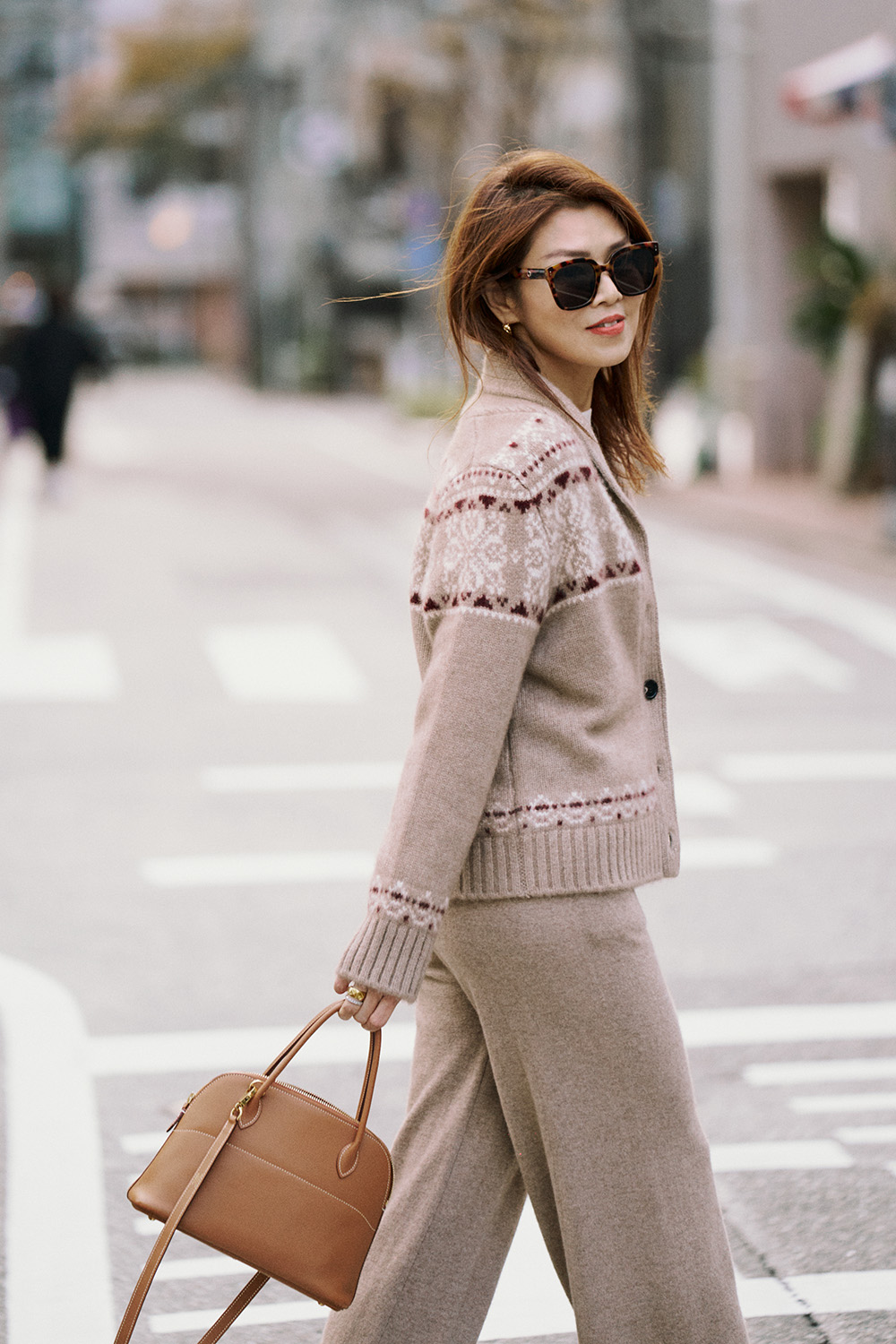 【搶先價】Fair Isle 重磅羊絨雪花編織毛衣外套