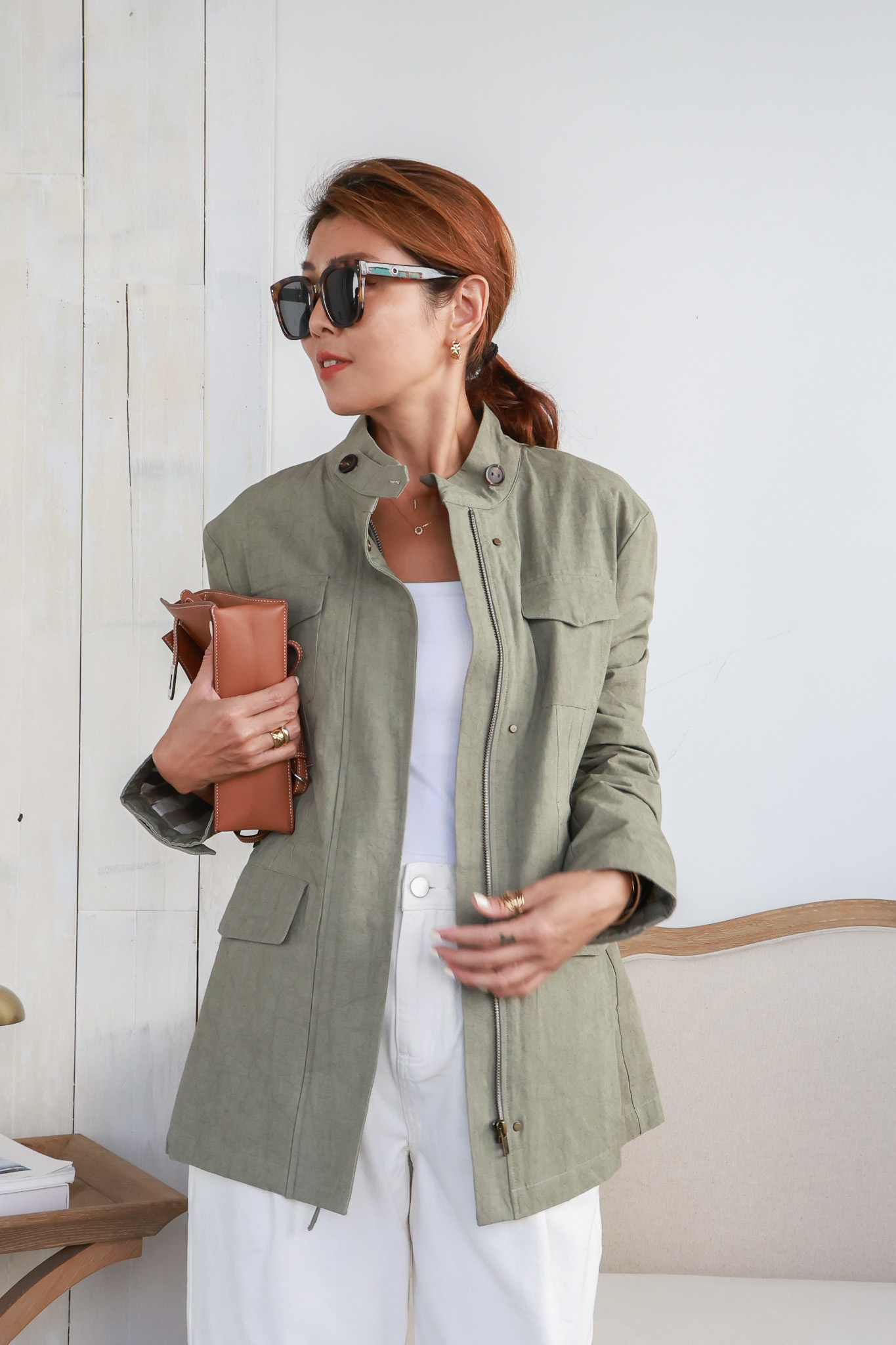 【搶先價】立領長袖拉鍊抽繩外套