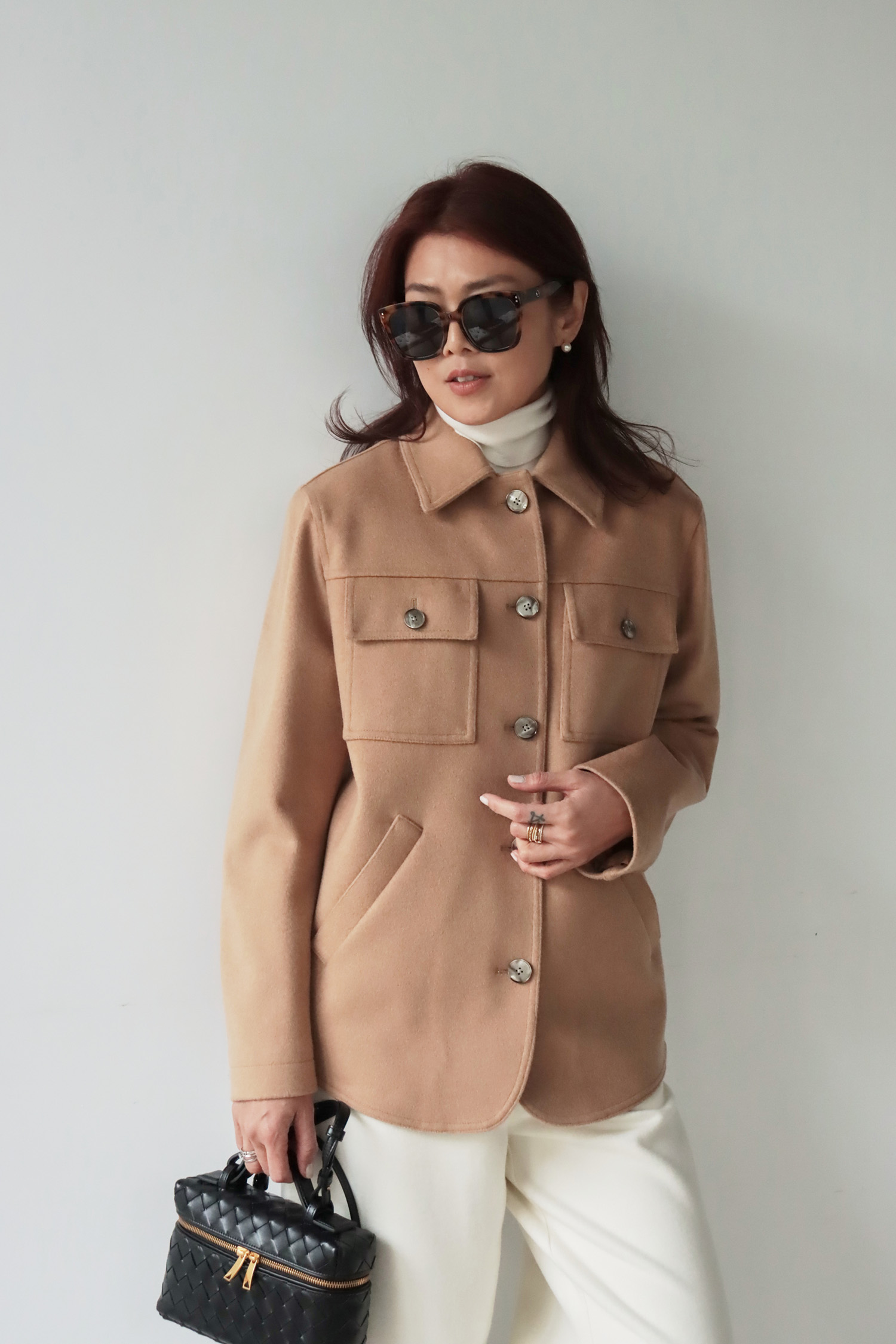 LARDINI 義大利經典羊毛襯衫外套