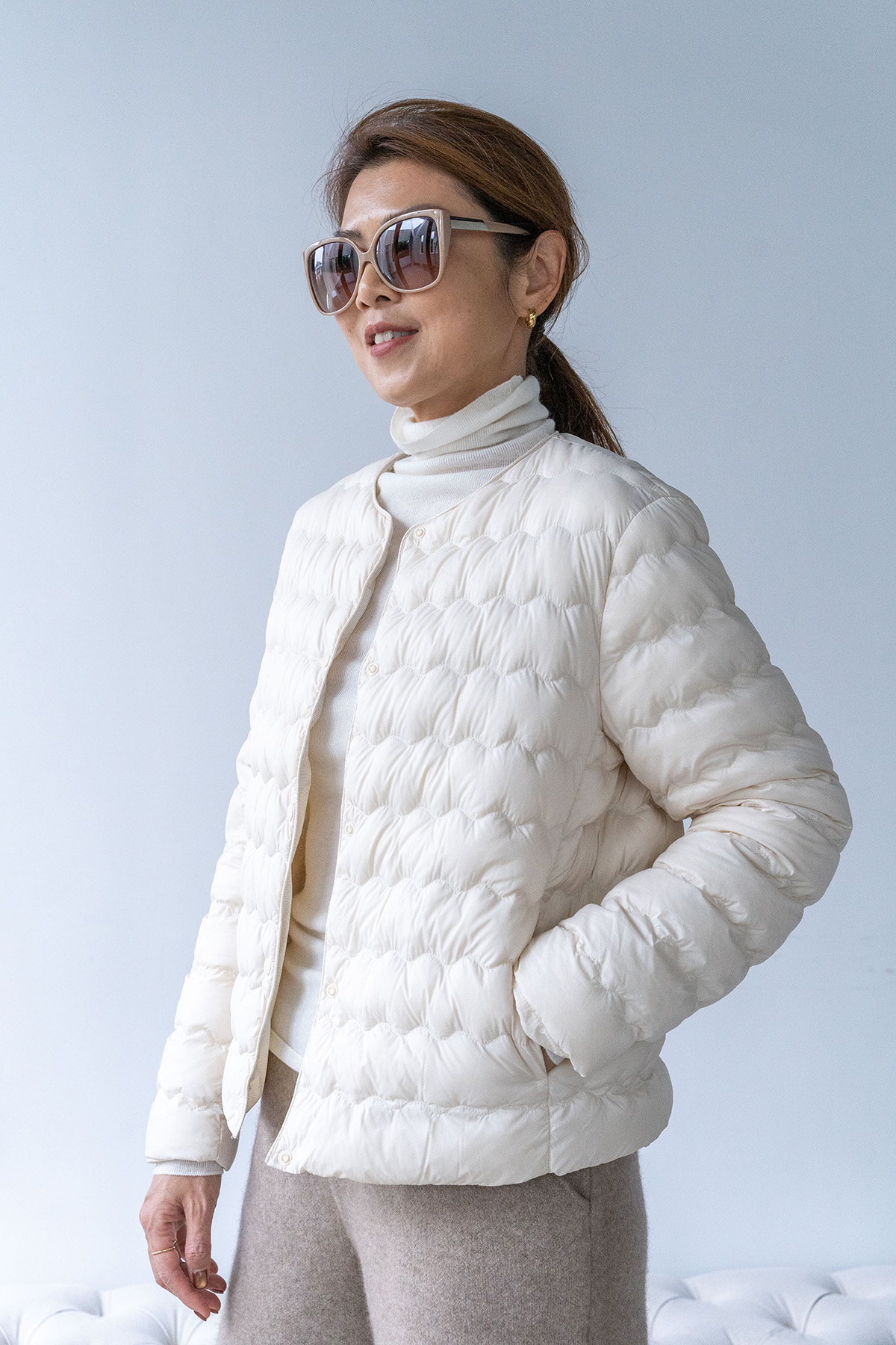 【搶先價】極輕薄內膽修身羽絨外套