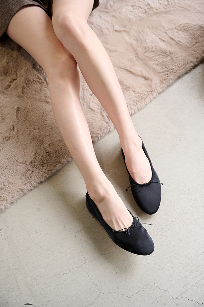 綢緞真絲平底鞋